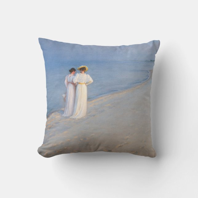 Coussin Kroyer - Soirée d'été sur Skagen Beach (Recto)