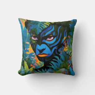 Coussin "Kuiráya" - Feuille Peinte - Femmes En Amazonie