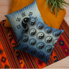 Coussin La balance : Ba Gua, huit trigrammes yin yang TCM