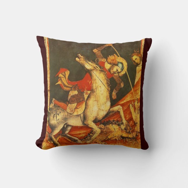 Coussin La bataille de Saint George avec le Dragon (Recto)