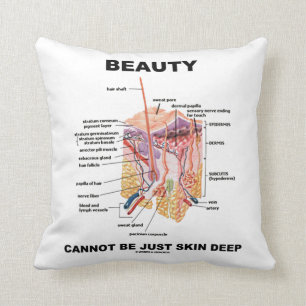 Coussin La beauté ne peut pas être juste peau profondément
