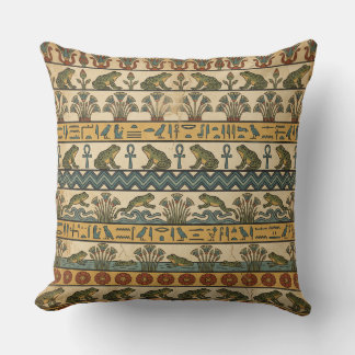 Coussin La Bénédiction de Heqet : Fresque de grenouille de