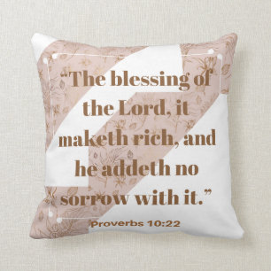 Coussin La bénédiction du seigneur Bible Verse Pillow
