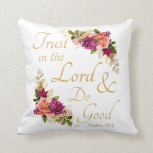 Coussin La Bible chrétienne Verse :Confiance dans le Seign