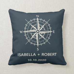 Coussin La boussole bleue   Mariage Keepsaké