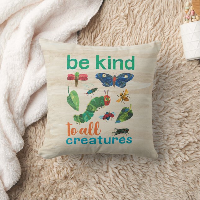 Coussin La Caterpillar très affamée être gentil à tous les (Couverture)