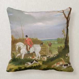 Coussin La chasse du Suffolk - allant couvrir près de