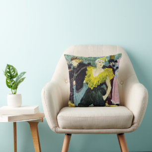 Coussin La Clownesse (Clown) Cha-U-Kao de Toulouse Lautrec