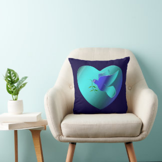 Coussin La colombe bleue du coeur du ciel