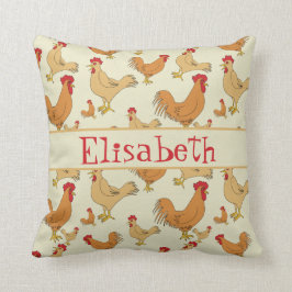Coussin La conception Brown de poulet personnalisent