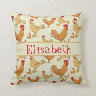 Coussin La conception Brown de poulet personnalisent