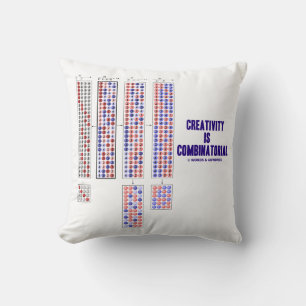 Coussin La créativité est permutations combinatoires