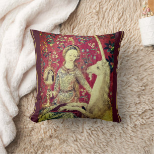 Coussin La Dame à la licorne, Art Médiéval