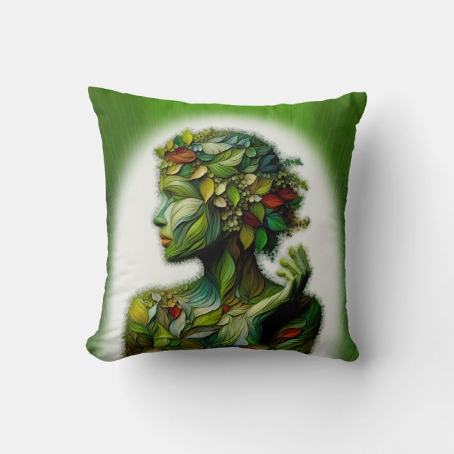 Coussin La Dame Verte (Recto)