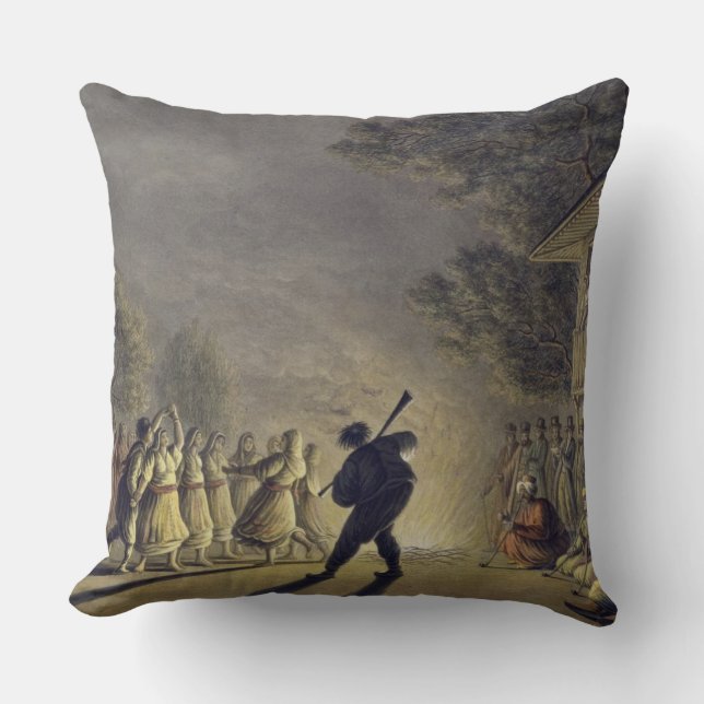 Coussin La danse des paysans bulgares, pub. par Willi (Recto)