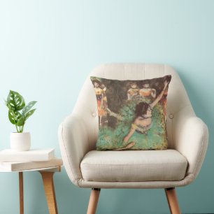 Coussin La danseuse verte par Edgar Degas, Ballet Vintage