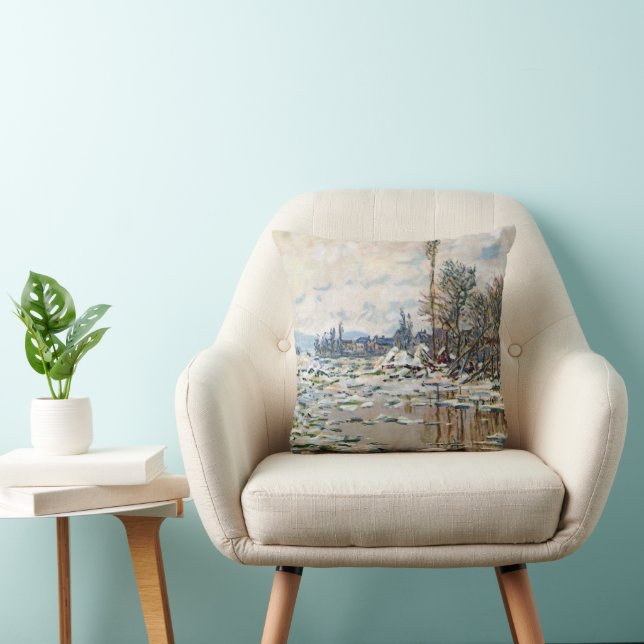 Coussin La débâcle des glaces de Claude Monet (Chaise)