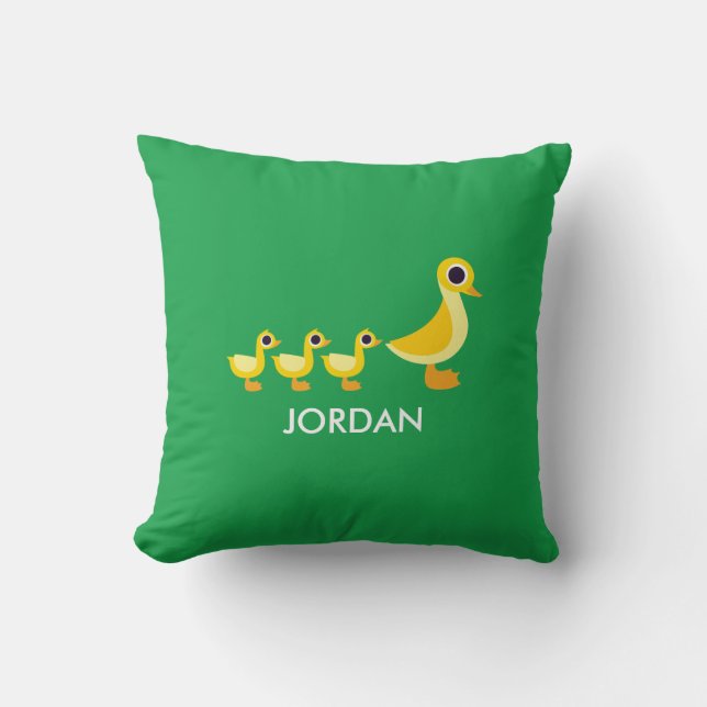Coussin La famille de canard (Recto)