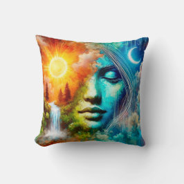 Coussin La femme comme terre : l'incarnation de la nature 