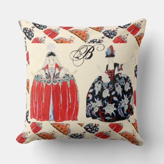 COUSSIN LA FEMME EN ART DÉCO ROUGE MODE COSTUME MONOGRAM (Recto)
