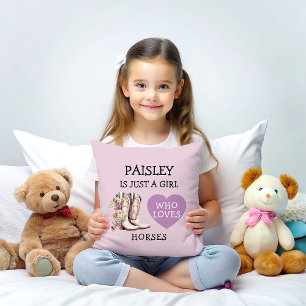 Coussin La fille aux seins Bottes Juste une fille qui aime
