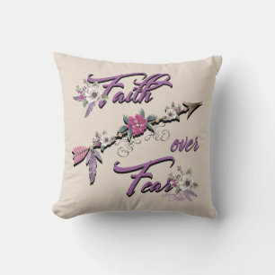 Coussin La foi au-dessus de l'oreiller de peur