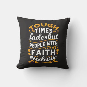 Coussin La foi surmonte les luttes – Art religieux motivan