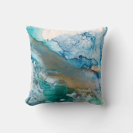 Coussin La fonte de l'encre d'alcool glacier