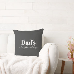 Coussin La force et les câlins de papa - Cadeau de Fête de