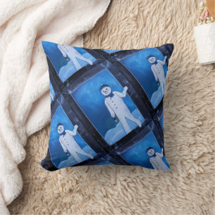 Coussin La Fuite du Bonhomme de Neige Peinture par Alfred 