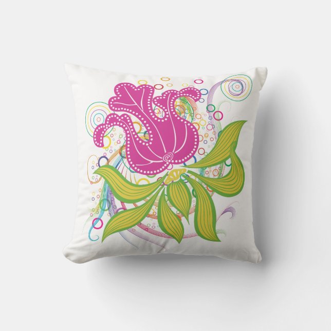 Coussin La grande eau rose Lilly (Recto)
