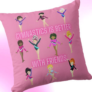 Coussin La gymnastique est meilleure avec des amis assez r