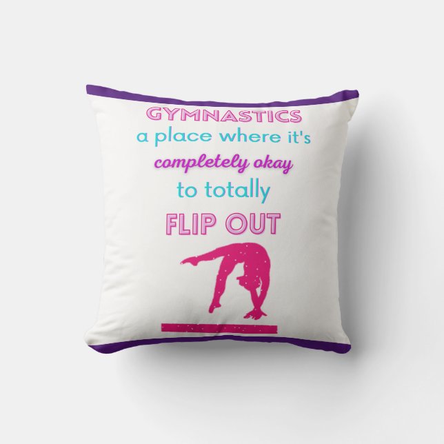 Coussin La gymnastique Un endroit où il fait bon se retour (Recto)