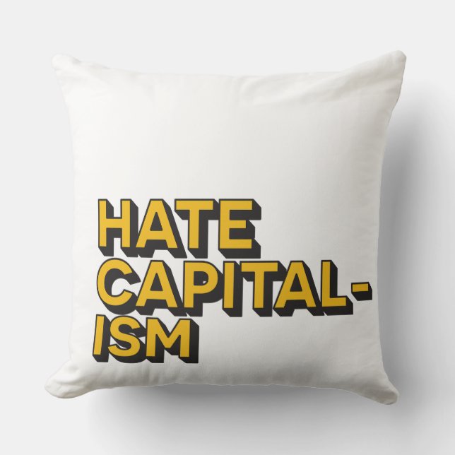Coussin La haine contre le capitalisme (Recto)