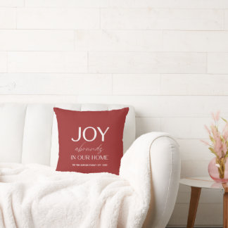 Coussin La joie rouge personnalisée Abons dans notre maiso
