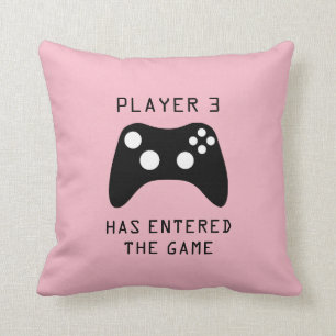 Coussin La joueuse 3 de filles a écrit le jeu vidéo de jeu