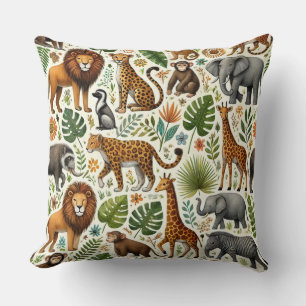 Coussin La jungle animale