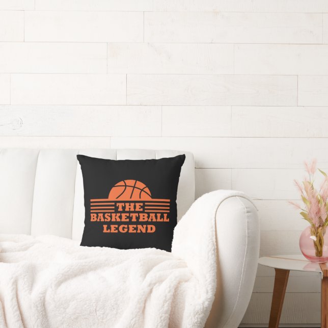 Coussin La légende du basketball boule orange (Canapé)