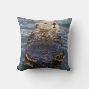 Coussin La loutre de mer joue sur les icebergs à Surprise 