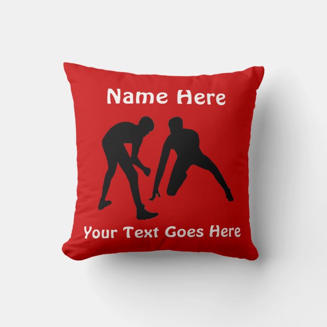 Coussin La lutte personnalisée repose votre TEXTE et (Recto)