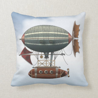 Coussin La machine de vol de Steampunk d'Aléoute de