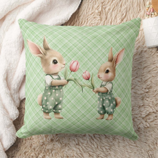 Coussin La magie du printemps avec Pastel Bunny Dream (Couverture)