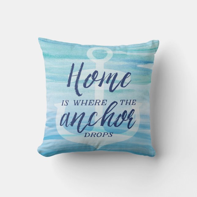 Coussin La maison est où l'Ancre se laisse tomber (Recto)