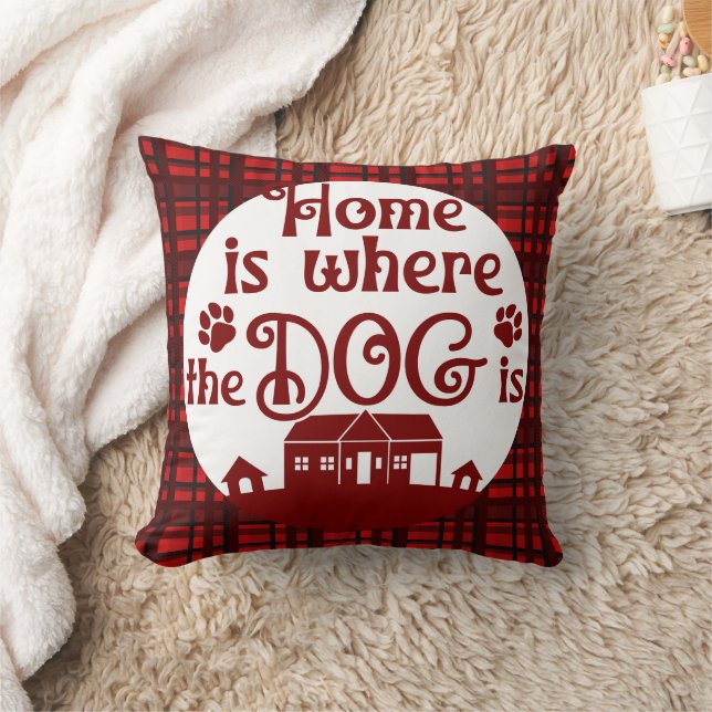 Coussin La maison où le chien est photo (Couverture)