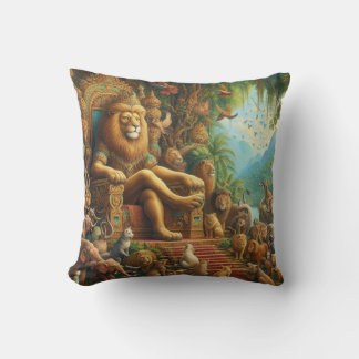 Coussin 🦁 La Majesté ardente de l'expressionnisme Abstrai