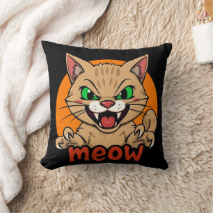 Coussin "La mienne Terrifiante : le chat à la pomme"