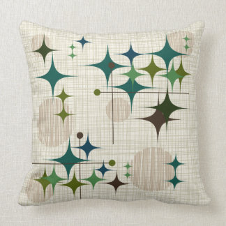 Coussin La moitié du siècle Starbursts moderne et globes