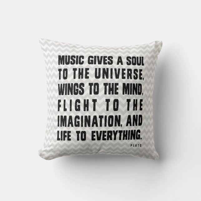 Coussin La musique donne l'âme à l'univers (Recto)
