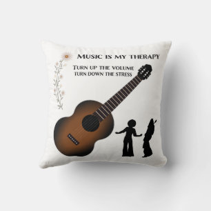 Coussin La musique est ma thérapie