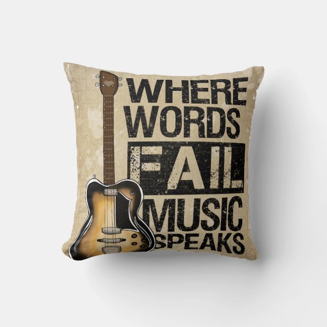 Coussin La musique parle (Recto)